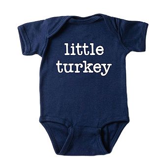 Little Turkey Typewriter Baby Bodysuit