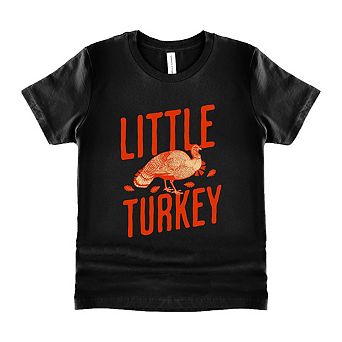 Little Turkey Orange Toddler Short Sleeve Graphic Tee