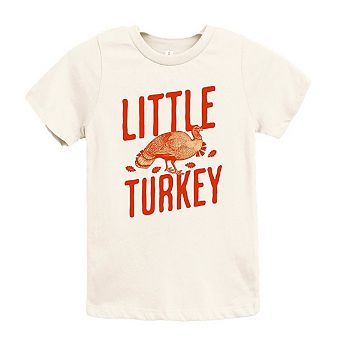 Little Turkey Orange Toddler Short Sleeve Graphic Tee