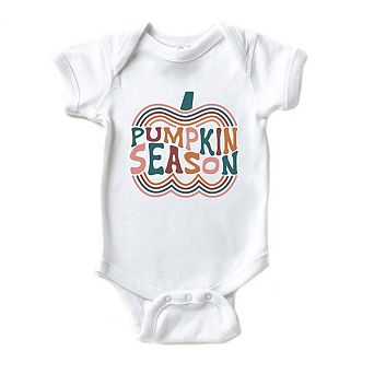 Retro Pumpkin Season Baby Bodysuit