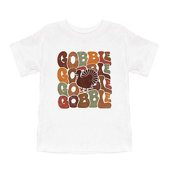Gobble Turkey Toddler Short Sleeve Graphic Tee