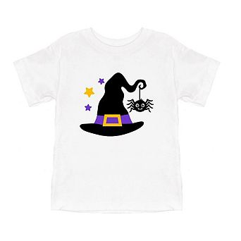 Witch And Spider Toddler Short Sleeve Graphic Tee