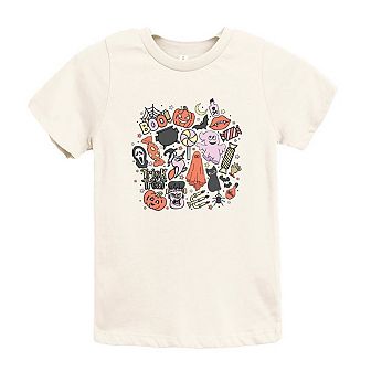 Halloween Doodle Collage Toddler Short Sleeve Graphic Tee