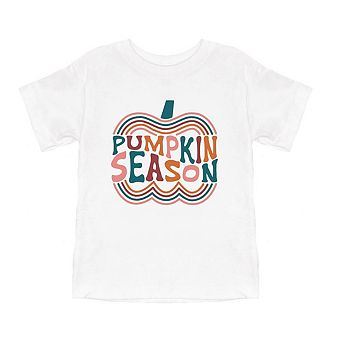 Retro Pumpkin Season Toddler Short Sleeve Graphic Tee