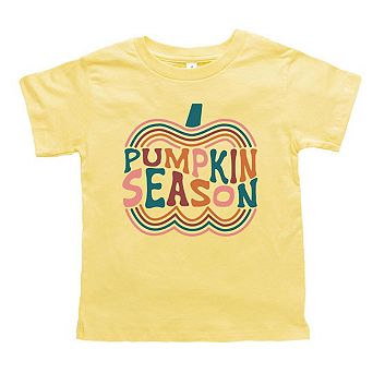 Retro Pumpkin Season Toddler Short Sleeve Graphic Tee