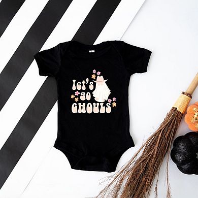 Let's Go Ghouls Ghost Baby Bodysuit