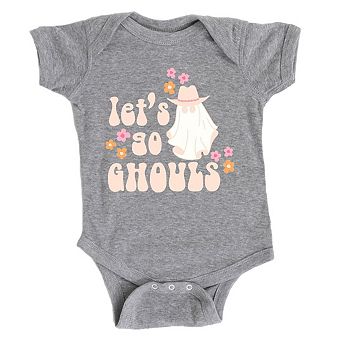 Let's Go Ghouls Ghost Baby Bodysuit