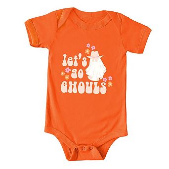Let's Go Ghouls Ghost Baby Bodysuit