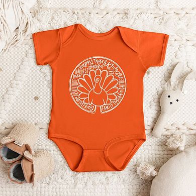 Turkey Circle Baby Bodysuit