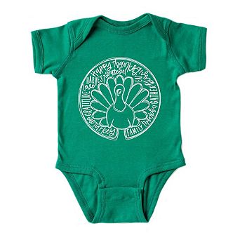 Turkey Circle Baby Bodysuit