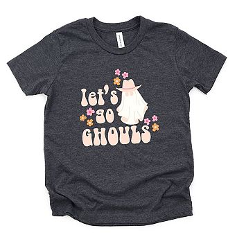 Let's Go Ghouls Ghost Toddler Short Sleeve Graphic Tee