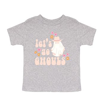Let's Go Ghouls Ghost Toddler Short Sleeve Graphic Tee