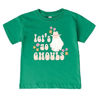 Let's Go Ghouls Ghost Toddler Short Sleeve Graphic Tee