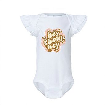 Hey Ghoul Hey Colorful Baby Flutter Sleeve Bodysuit