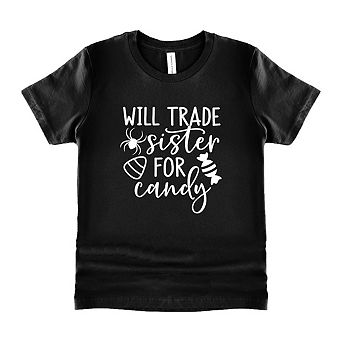 Will Trade Sister For Candy Youth Short Sleeve Graphic Tee