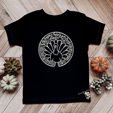Turkey Circle Toddler Short Sleeve Graphic Tee