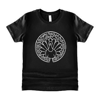 Turkey Circle Toddler Short Sleeve Graphic Tee