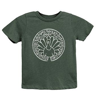 Turkey Circle Toddler Short Sleeve Graphic Tee