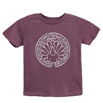 Turkey Circle Toddler Short Sleeve Graphic Tee