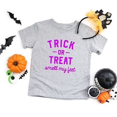 Smell My Feet Raised Print Toddler Short Sleeve Graphic Tee