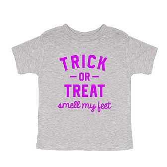 Smell My Feet Raised Print Toddler Short Sleeve Graphic Tee