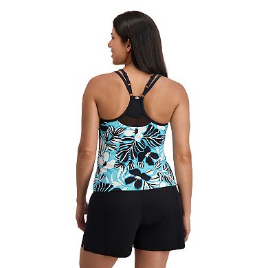 Juniors' ZeroXposur Floral Print Tankini Swim Top
