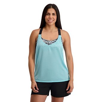 Women's ZeroXposur Gather Wide-Strap Twofer Swim Top