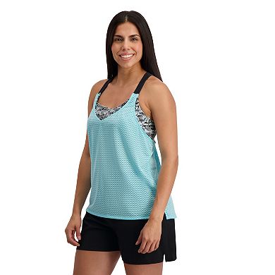Women's ZeroXposur Gather Wide-Strap Twofer Swim Top