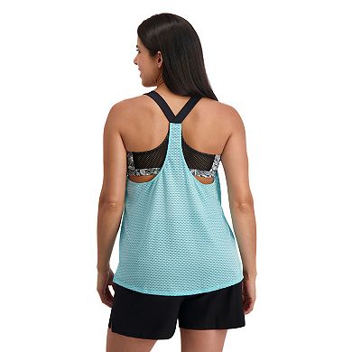 Women's ZeroXposur Gather Wide-Strap Twofer Swim Top