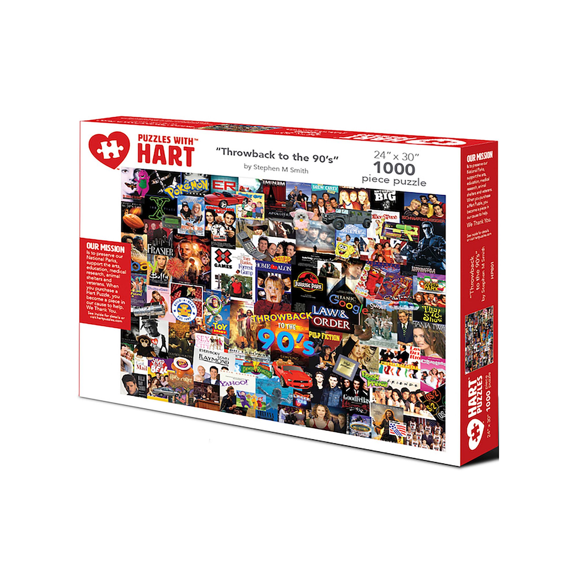 Hart Puzzles Throwback 90s 1000 Piece Puzzle, Multi