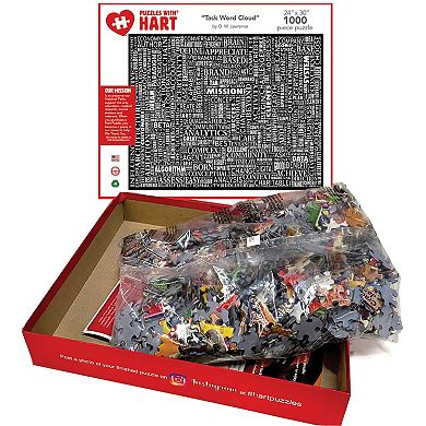 Hart Puzzles Task Word Cloud 1000 Piece Puzzle