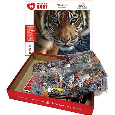 Hart Puzzles Blue Eyes Tiger 1000 Piece Puzzle