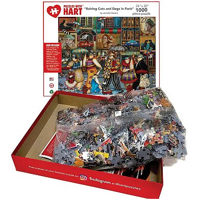 Hart Puzzles Raining Cats & Dogs in Paris 1000 Piece Puzzle