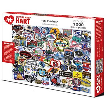 Hart Puzzles Ski Patches 1000 pc Puzzle