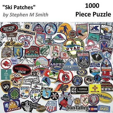 Hart Puzzles Ski Patches 1000-Piece Puzzle