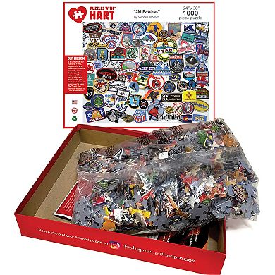 Hart Puzzles Ski Patches 1000-Piece Puzzle