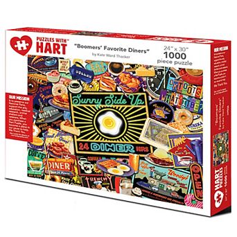 Hart Puzzles Boomers' Favorite Diners 1000 pc Puzzle