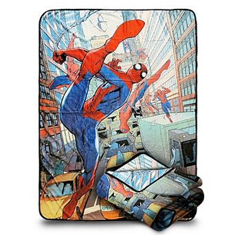 Marvel Spider-man In The City Fleece Comfy Throw Blanket For Adults & Kids, Measures 60 X 45 Inch