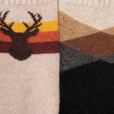 Men's MUK LUKS 2-Pack Wool Blend Boot Socks