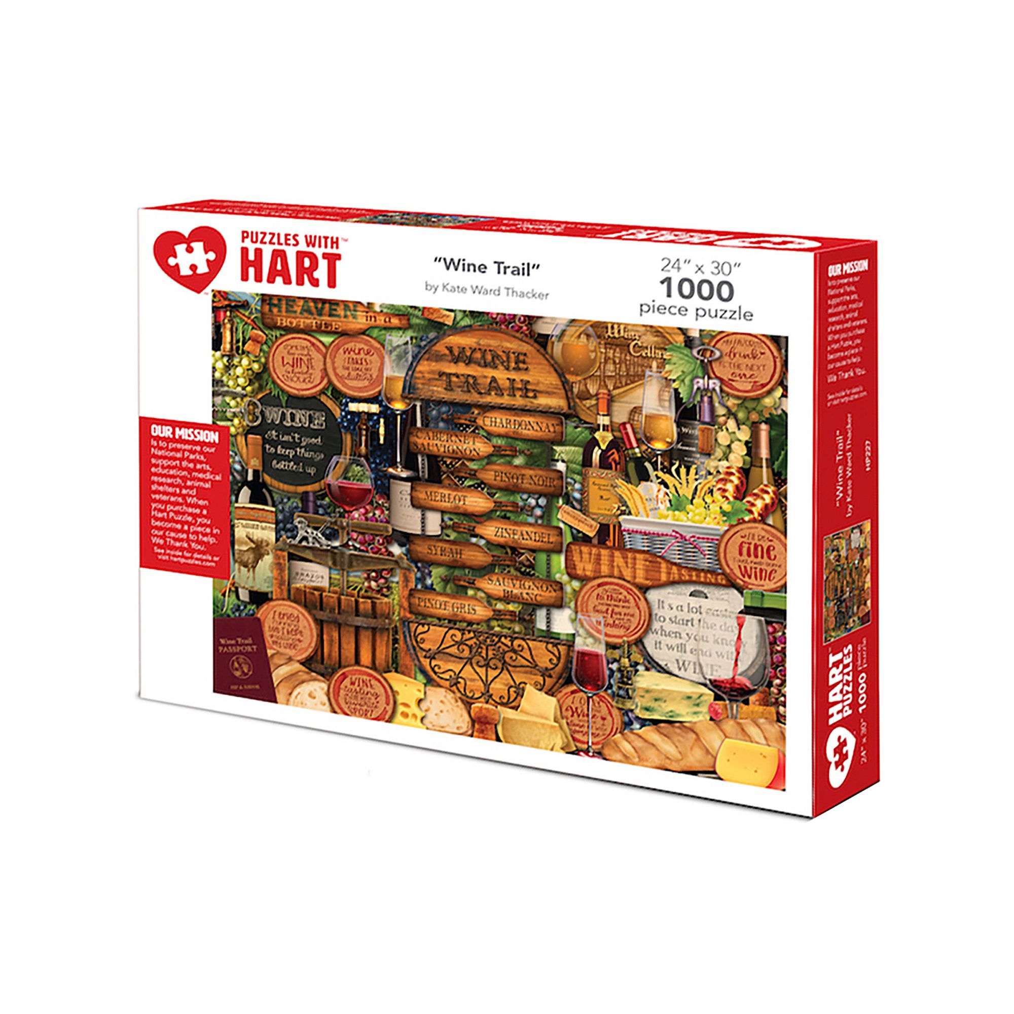 Hart Puzzles Wine Trail 1000 Piece Puzzle, Multi
