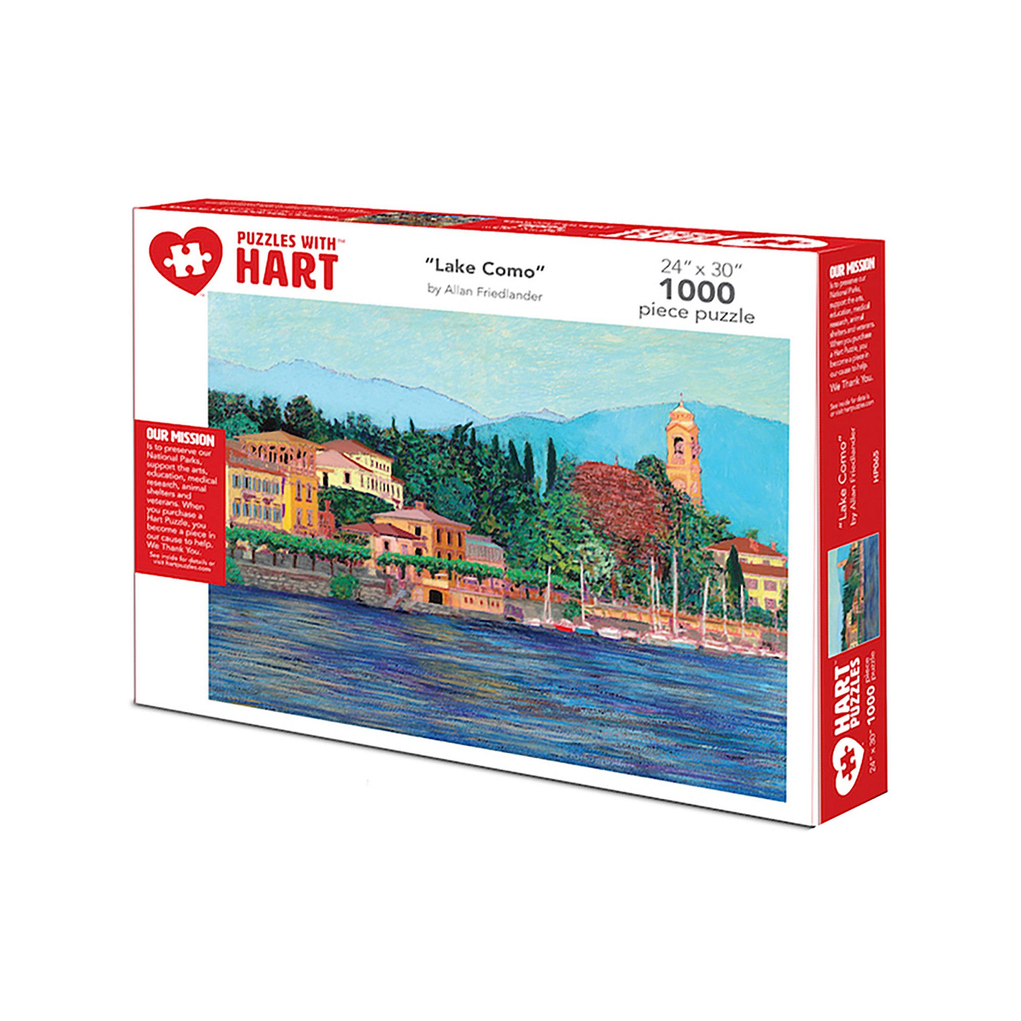 Hart Puzzles Lake Como 1000 Piece Puzzle, Multi