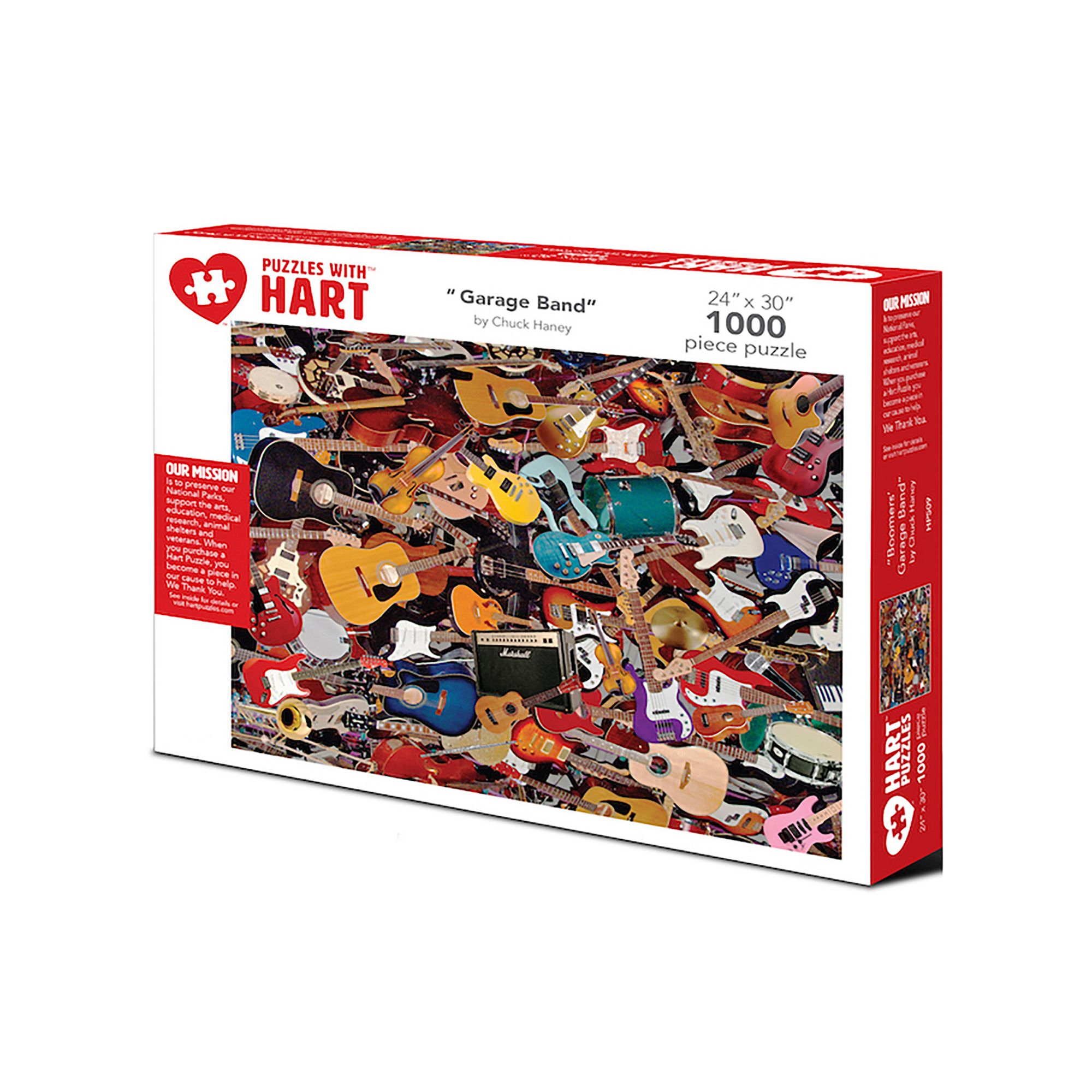 Hart Puzzles Garage Band 1000 Piece Puzzle, Multi
