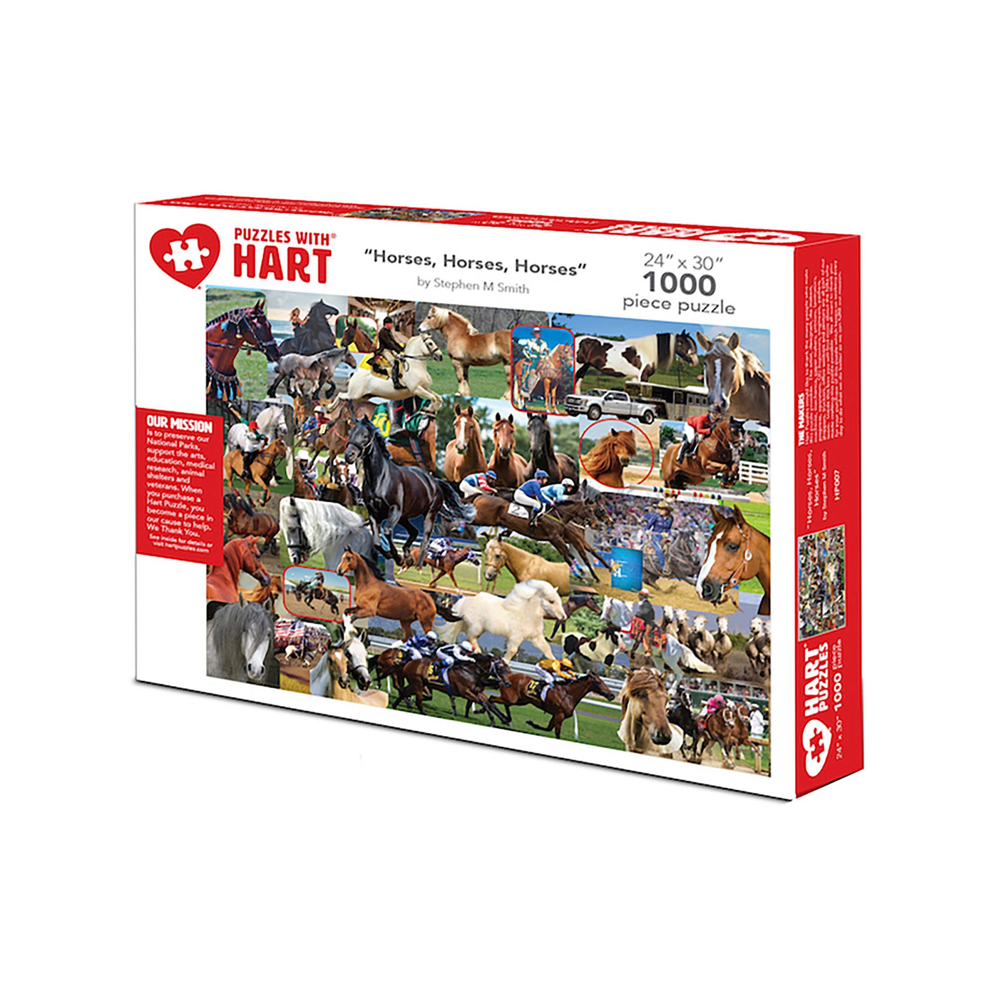Hart Puzzles Horses, Horses, Horses 1000 Piece Puzzle, Multi