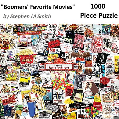 Hart Puzzles Boomers' Favorite Movies 1000 Piece Puzzle