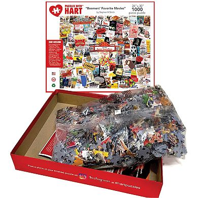 Hart Puzzles Boomers' Favorite Movies 1000 Piece Puzzle