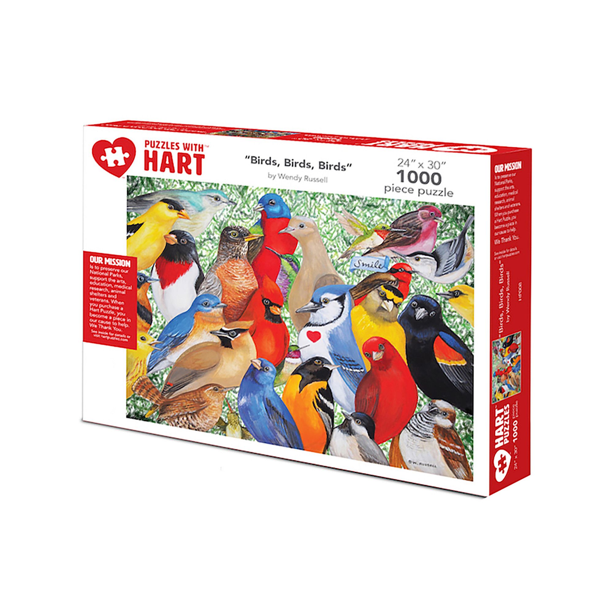 Hart Puzzles Birds, Birds, Birds 1000 Piece Puzzle, Multi