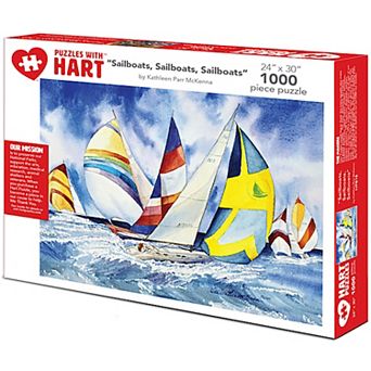 Hart Puzzles Sailboats, Sailboats, Sailboats 1000 pc Puzzle