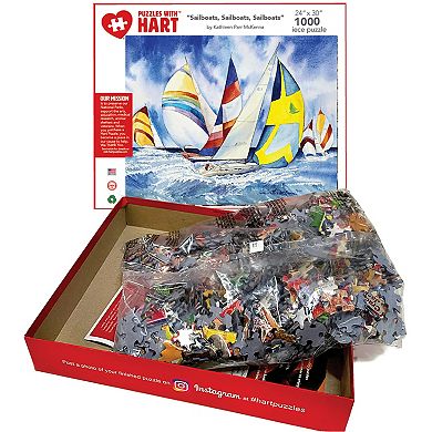 Hart Puzzles Sailboats, Sailboats, Sailboats 1000-Piece Puzzle