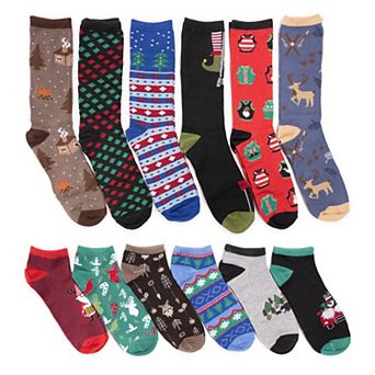 MUK LUKS 12 Days of Christmas Men's Socks Set