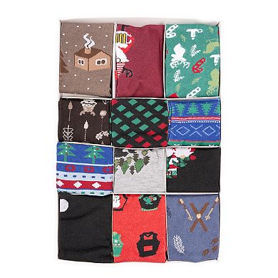 MUK LUKS 12 Days of Christmas Men's Socks Set